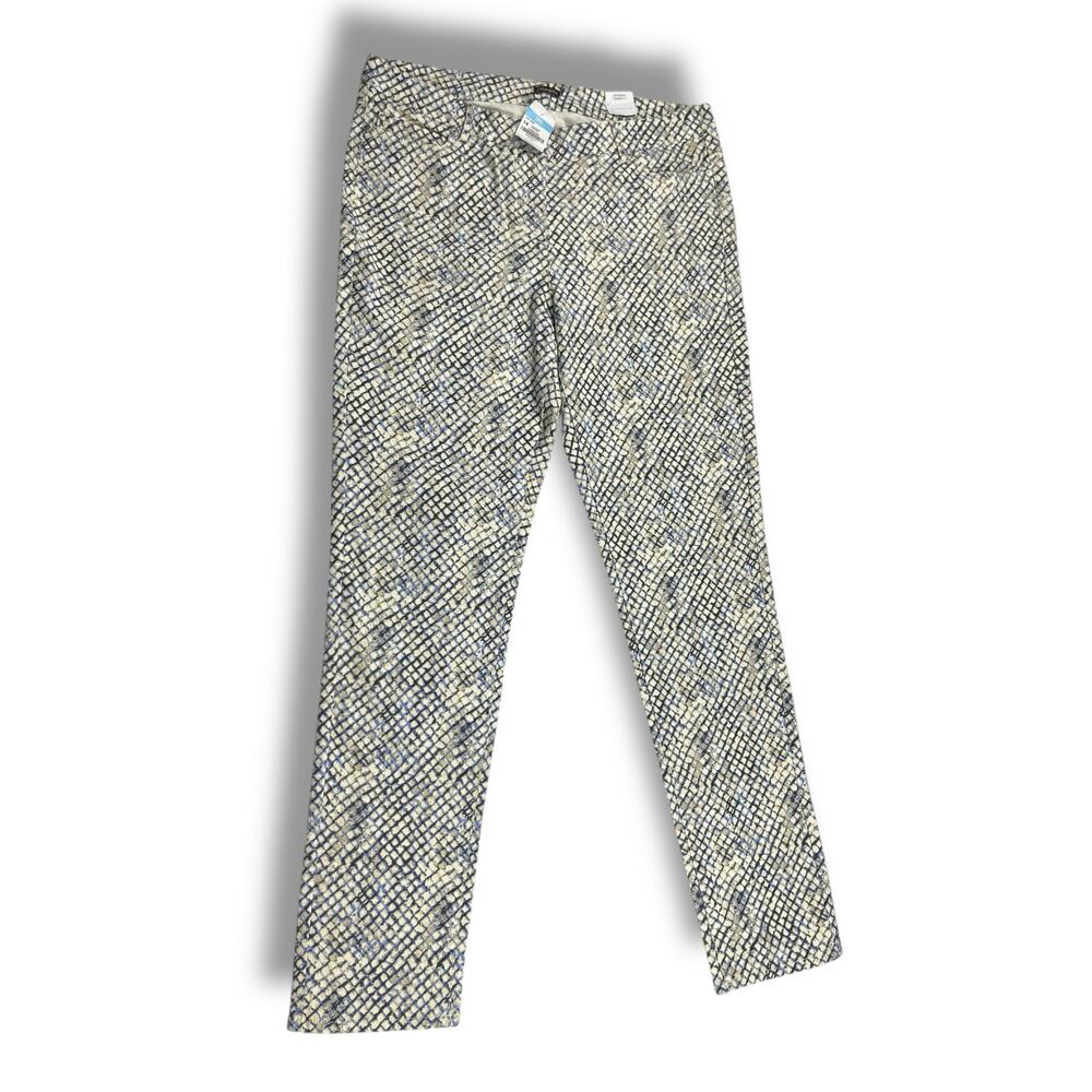 J.McLaughlin Lexi Jean Blue Beige Snakeskin Print Pants Women’s Size 14